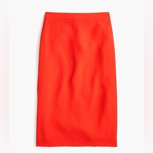 NEW JCrew Elegant Red 365 Crepe Pencil Skirt - 4‎